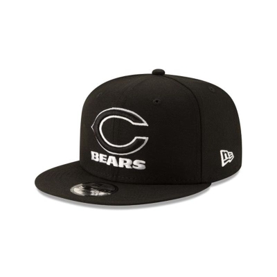 Black Chicago Bears Hat - New Era NFL 9FIFTY Snapback Caps USA0837126